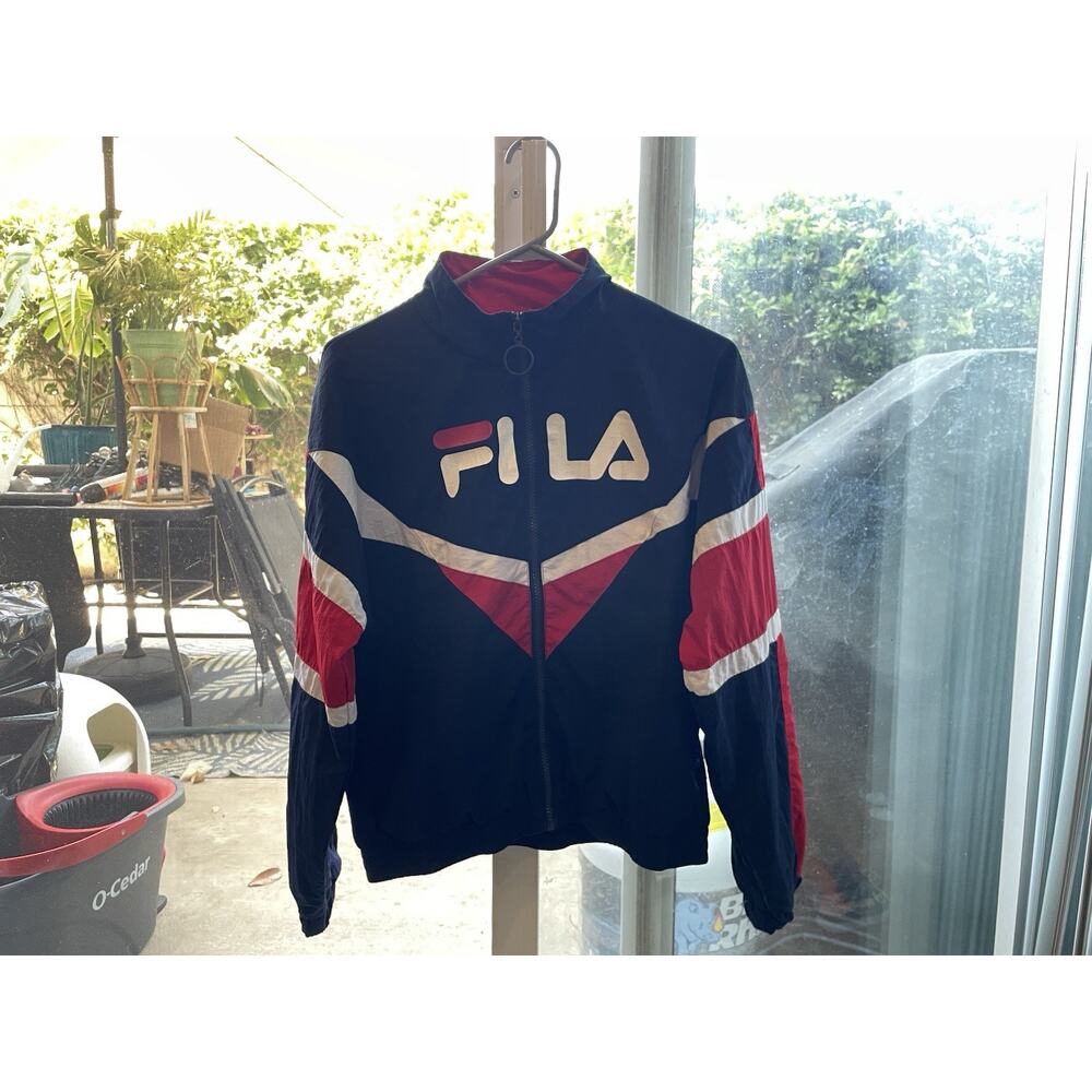 FILA Women’s Training Zip Up Jacket Wind Breaker Size Small Pre Owned